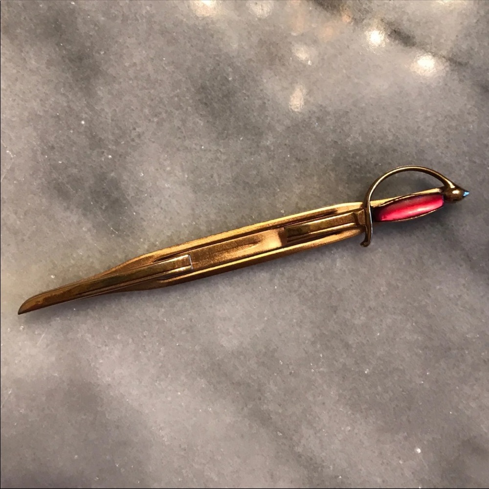 Vintage Swank Sword Tie Bar